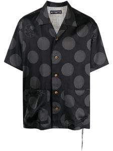 Mastermind Japan chemise en soie à pois - Noir