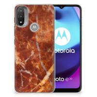 Motorola Moto E20 | E40 | TPU | Siliconen hoesje | Marmer Bruin