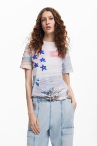 Bedrukte T-shirt American Magic - WHITE - L