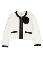 TWINSET Kids veste à appliques fleurs - Blanc