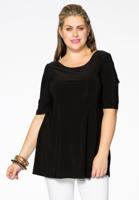 Yoek Shirt met lage rug | Zwart | Maat 46/48