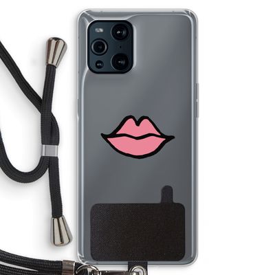 Kusje: Oppo Find X3 Pro Transparant Hoesje met koord