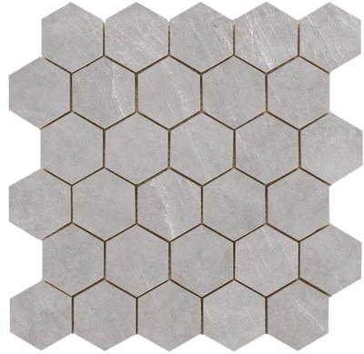 Statale Greige hexagon mozaiek op net van 26,3x27,4