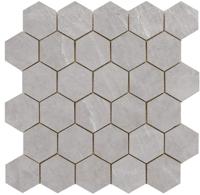 Statale Greige hexagon mozaiek op net van 26,3x27,4