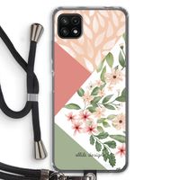 Sweet heaven geometrics: Samsung Galaxy A22 5G Transparant Hoesje met koord