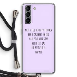 Zelfvertrouwen: Samsung Galaxy S21 Transparant Hoesje met koord