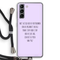 Zelfvertrouwen: Samsung Galaxy S21 Transparant Hoesje met koord