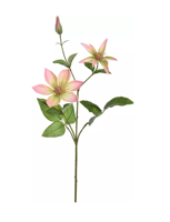 Clematis spray 65 cm pink kunstbloem zijde nepbloem - Jasaco