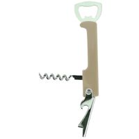 Excellent Houseware flesopener/kurkentrekker - kelnersmes - beige - 12 cm - thumbnail