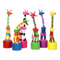 Playwood Houten Drukpop Giraffe Gekleurd - thumbnail