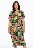 Yoek Kaftan-jurk | Bruin | Maat 54/56