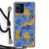 Luipaard: Oppo Find X3 Pro Transparant Hoesje met koord