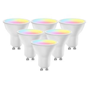 Set 6x GU10 Smart LED lamp 5Watt RGBW WIFI
