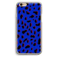Blue Leopard: iPhone 6 / 6S Transparant Hoesje - thumbnail