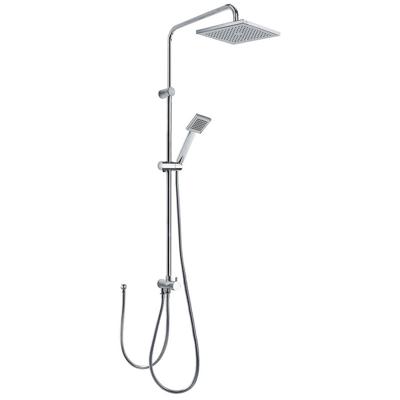 Tres Selection glijstang set met regendouche 111 cm vierkant chroom