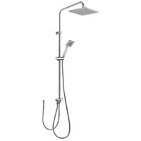 Tres Selection glijstang set met regendouche 111 cm vierkant chroom
