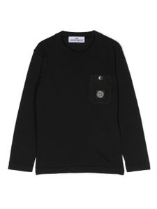 Stone Island Junior t-shirt à motif Compass signature - Noir