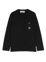 Stone Island Junior t-shirt à motif Compass signature - Noir