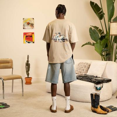 Quotrell Swan T-shirt Th42548 Print T-shirts 8745 Greige/white
