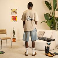 Quotrell Swan T-shirt Th42548 Print T-shirts 8745 Greige/white