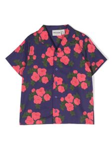 Mini Rodini t-shirt Rose en coton biologique - Bleu