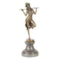 A BRONZE SCULPTURE OF A REVUE DANCER - thumbnail