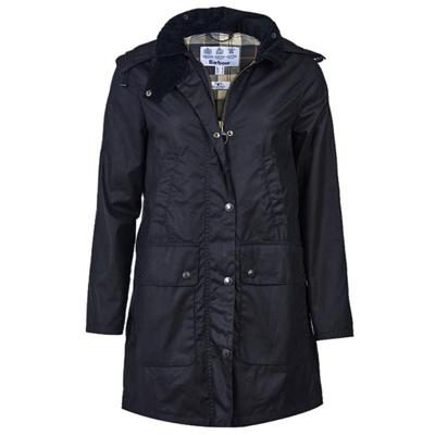 Damesjas Border wax jacket Navy