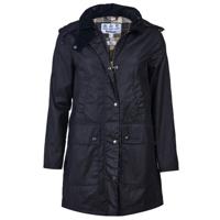 Damesjas Border wax jacket Navy