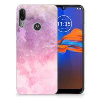 Smartphone hoesje Motorola Moto E6 Plus Pink Purple Paint