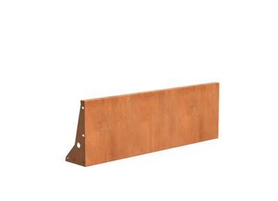 Keerwand cortenstaal recht 150x50cm.