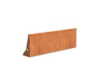 Keerwand cortenstaal recht 150x50cm.