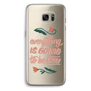 Optimistic flower girl: Samsung Galaxy S7 Edge Transparant Hoesje