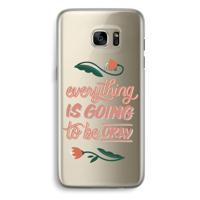 Optimistic flower girl: Samsung Galaxy S7 Edge Transparant Hoesje - thumbnail