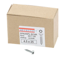Hoenderdaal Spaanplaatschroef Vz Pk Torx TX25 4.5X25 | 200 stuks - 0206.01.33101