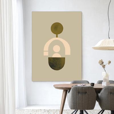 Urban Cotton Wandkleed 'Forma 2 Beige' 110 x 145cm in Frame - black