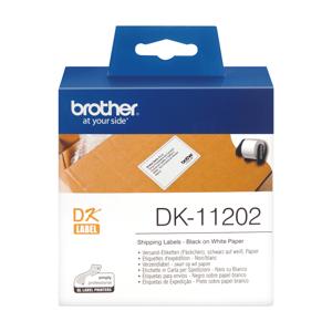 Brother DK-11202 labelprinter-tape Zwart op wit