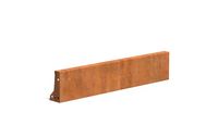 Keerwand cortenstaal recht 100x20cm.