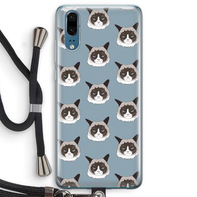 It's a Purrr Case: Huawei P20 Transparant Hoesje met koord