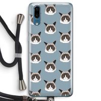It's a Purrr Case: Huawei P20 Transparant Hoesje met koord
