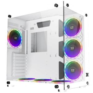 Xigmatek PC- Gehäuse Xigmatek Aquarius Plus Arcti Midi-tower PC-behuizing Wit