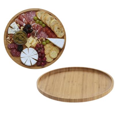 Serveerplanken set - 2x stuks - Bamboe - D26,5 cm - hapjesplank - tapas - streed food - verjaardag Serveerplanken set - 2x stuks - Bamboe - D26,5 cm - hapjesplank - tapas - streed food - verjaardag