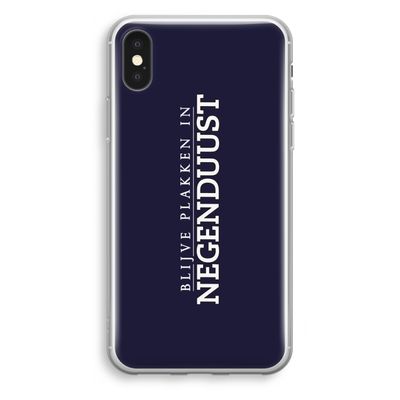 Blijve plakken in Negenduust: iPhone XS Transparant Hoesje