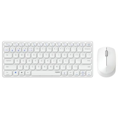 Rapoo 9600M Draadloze multimode Blade Combo Set, QWERTY US - Wit