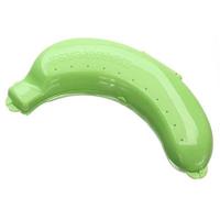 2 PC'S cute 3 kleuren fruit banaan beschermer vak lunch container opbergdoos voor kinderen (groen)