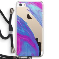 Zweverige regenboog: iPhone 5 / 5S / SE Transparant Hoesje met koord