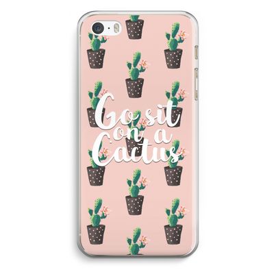 Cactus quote: iPhone 5 / 5S / SE Transparant Hoesje