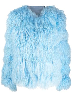 DANCASSAB veste matelassée à design sans col - Bleu