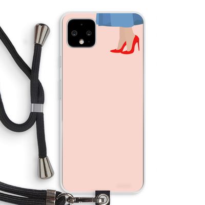 High heels: Pixel 4 XL Transparant Hoesje met koord