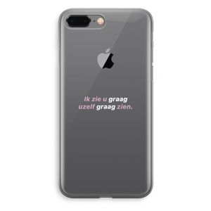 uzelf graag zien: iPhone 8 Plus Transparant Hoesje