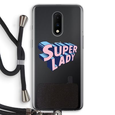 Superlady: OnePlus 7 Transparant Hoesje met koord
